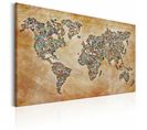 Tableau Cartes Postales Du Monde 60 X 40 Cm Beige