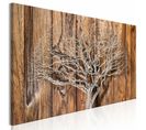 Tableau Arbre Chronique Étroit 120 X 40 Cm Marron