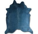 Tapis Peau De Vache Bleu 220x180