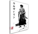 Tableau Wolverine Samouraï Style à L'encre 50 X 70 Cm Blanc