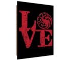 Tableau Bois Game Of Throne Love 70 X 100 Cm Rouge