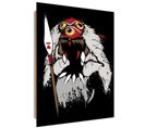 Tableau Bois Ghibli Princesse Mononoke Ii 70 X 100 Cm Noir