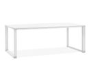 Table De Réunion Bois Blanc 200x74x100cm