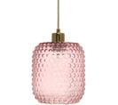 Lampe Suspendue Verre Rose 20x20x27cm