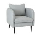 Fauteuil Tissu Gris Platine 80x89x90cm