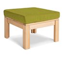 Pouf En Bois Massif Clair Et Vert