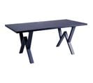 Table à Manger Bois Et Métal Noir 160x80x75cm