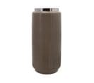 Vase Taupe Et Argent 15x15x30