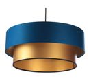 Suspension Duo Élégant Rond Ø 60 Cm Bleu