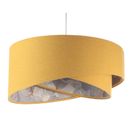 Suspension Tissu Jaune 50x50x23cm