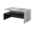 Table Basse Design Collection Ramos Coloris Gris Effet Béton Et Noir.