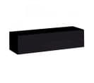 Meuble TV Suspendu 120cm Coloris Noir Collection Switch. Finitions Brillantes.