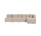 Pinot - Canapé D'angle Modulable 5 Places En Tissu, Made In France - Beige