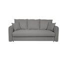 Grenache - Canapé Droit Convertible Rapido® 3 Places En Tissu, Made In France - Gris