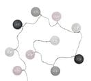 Guirlande Lumineuse à LED "10 Boules" 175cm Gris Rose