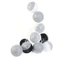 Guirlande Lumineuse 10 LED Boule Céleste - L. 192 Cm - Argent Et Noir