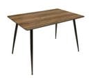 Table à Manger 4 Places En Métal Et Mdf - L.115 Cm - Marron