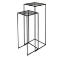 Lot De 2 Tables D'appoint Design "riga" 90cm Noir