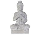 Statuette Déco "bouddha Assis" 27cm Gris