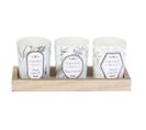 Lot De 3 Bougies Parfumées "garden" 5cm Fleurs De Coton