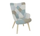 Fauteuil Patchwork "helsinki" 99cm Bleu