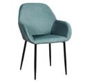 Fauteuil Velours Côtelé Giulia Bleu Canard - Bleu Canard