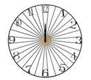 Horloge Murale Design "filaire" 50cm Noir