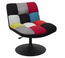 Fauteuil Pivotant Patchwork "anton" 89cm Noir