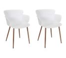 Fauteuil Design Polypropylène Lorens (lot De 2) Blanc