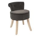 Tabouret En Velours "eleonor" 58cm Gris