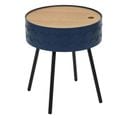 Table D'appoint et Coffre "eugénie" 45cm Bleu Nuit