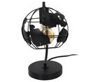 Lampe à Poser En Métal "globe" 26cm Noir