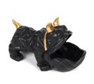 Statuette et Vide-poche "bulldog" 30cm Noir