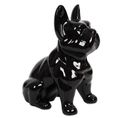 Statuette Déco En Céramique "bulldog" 30cm Noir