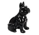 Statuette Déco En Céramique "bulldog" 20cm Noir