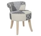 Tabouret Patchwork Design "eleonor" 58cm Gris