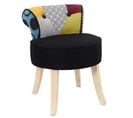 Tabouret Patchwork Design "eleonor" 58cm Multicolore