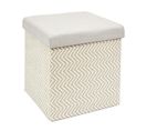 Pouf Coffre Pliable "tressé" 38cm Gris