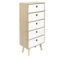 Chiffonnier Enfant "like à Star" 91cm Blanc et Beige