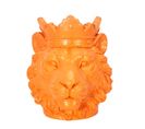 Statue et Porte Plante "lion" 35cm Orange