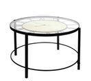 Table Basse Design "horloge" 90cm Noir