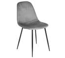 Chaise Velours Côtelé Giulia Gris - Gris