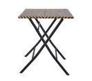 Table Pliante Extérieur "tressée" 72cm Naturel et Noir