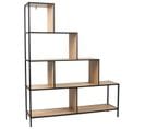 Etagère Escalier 6 Cases Métal Edison - Noir