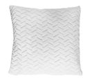 Coussin Déco Chevron "crush" 40x40cm Blanc