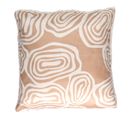 Coussin Déco Imprimé "crush" 40x40cm Beige et Blanc