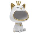 Vide-poche Statue "chat" 25cm Blanc