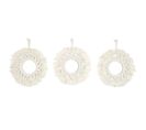 Lot De 3 Miroirs Déco "boho" 28cm Beige