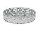 Plateau De Service Déco "miroir" 25cm Argent