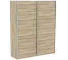 Armoire De 2 Portes Coulissantes Coloris Chêne Kronberg - Dim : 178,7 X 223,7 X 64,7 Cm